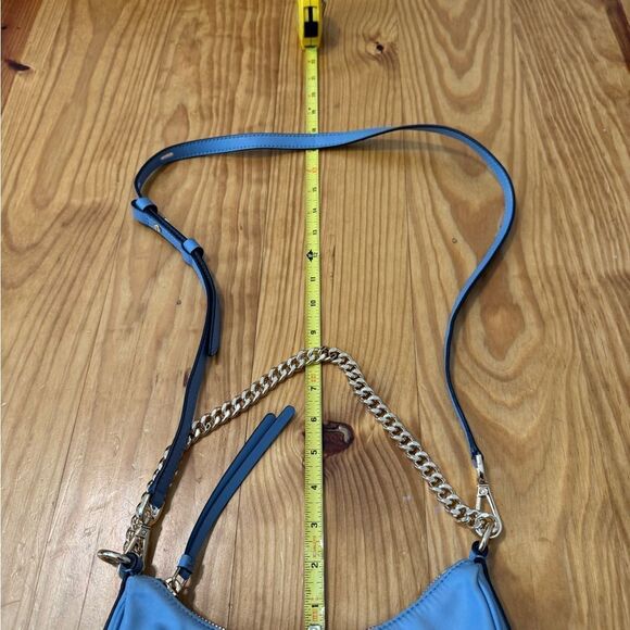 Michael Kors Jet Set Charm Medium Nylon Gabardine Crossbody Bag Chambray - Picture 8 of 12